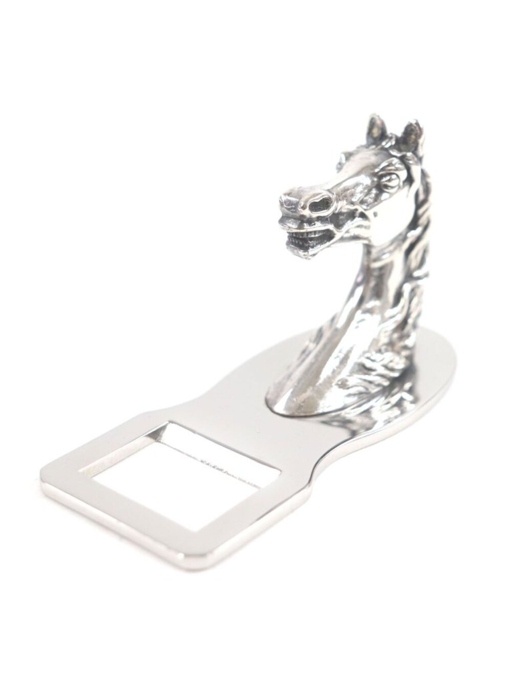 Hermes Vintage Cheval Metal Horse Motif Bottle Opener Silver